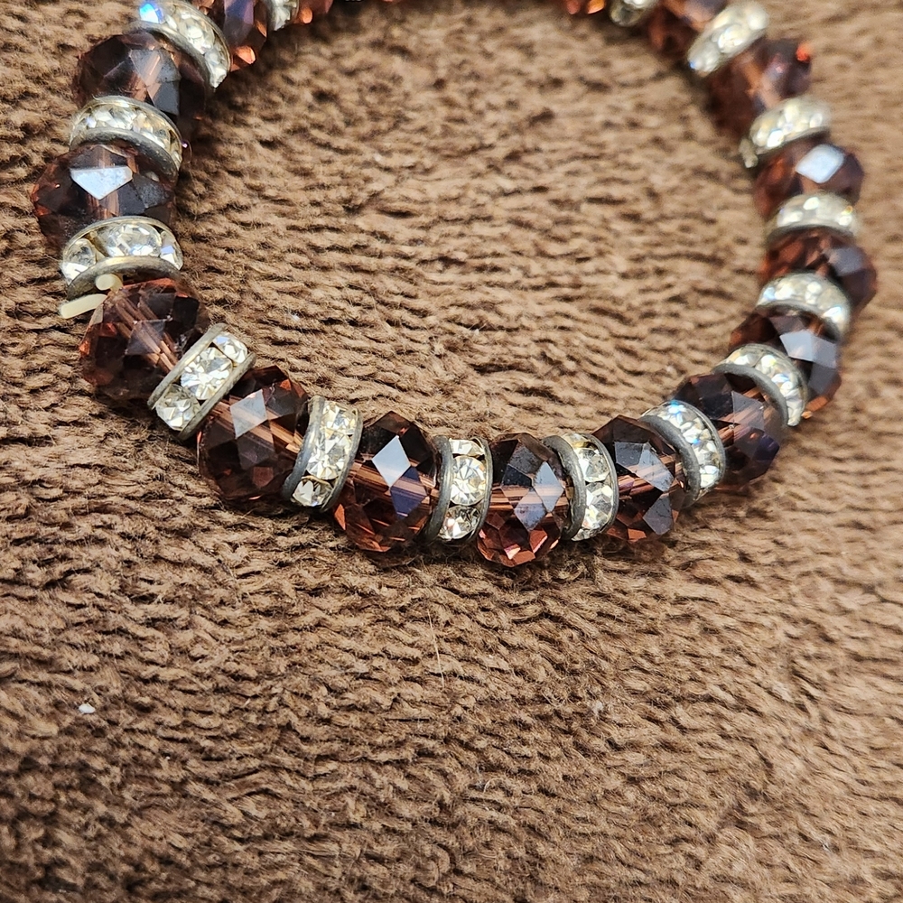 Elegant Brown Crystal Bracelet